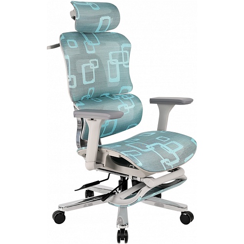 Офисное кресло GT Racer B-528 Gray/Blue