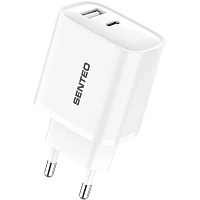 Мережевий зарядний пристрій Senteo T-06 PD+QC3.0 45W White - придбати в Дніпрі, Україні: ціна, характеристики | інтернет-магазин TOUCH