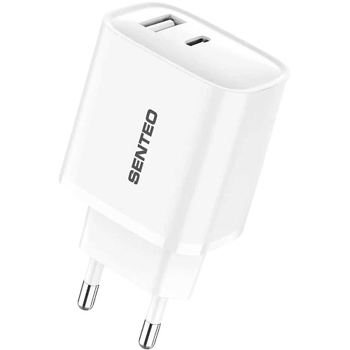 Мережевий зарядний пристрій Senteo T-06 PD+QC3.0 45W White - придбати в Дніпрі, Україні: ціна, характеристики | інтернет-магазин TOUCH