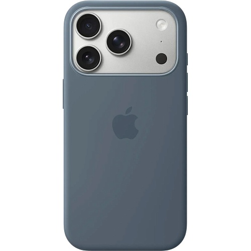 Чехол Silicone Case with Button, Animation & MagSafe для Apple iPhone 17 Pro Max Anchor Blue AAA
