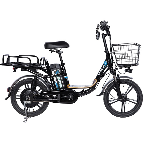 Электровелосипед Space eELDORADO 18" 2025 10Аh Black-blue (ELB-SP-18-002)