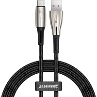 Кабель Baseus Water Drop-shaped Lamp SuperCharge Cable USB-C 66W 1m Black (CATSD-M01) - придбати в Дніпрі, Україні: ціна, характеристики | інтернет-магазин TOUCH
