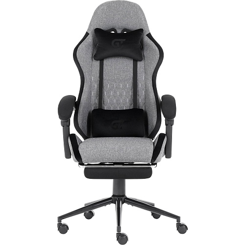Геймерское кресло GT Racer X-2324 Fabric Gray/Black Suede