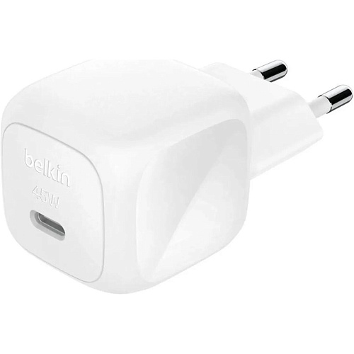 Сетевое зарядное устройство Belkin BoostCharge Compact USB-C PD 45W White (WCA013KQWH)