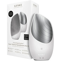 Чистящая щетка для лица GESKE Sonic Thermo Facial Brush 6в1 White (HB0084)