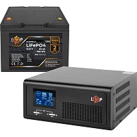 Источник бесперебойного питания (ИБП) LogicPower B430 + LiFePO4 батарея 12.8V - 60Ah BMS 80A/40A LCD (24828)