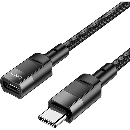 Кабель-удлинитель Hoco U107 USB-C 2.0 Male to Female 1.2m Black (761934)