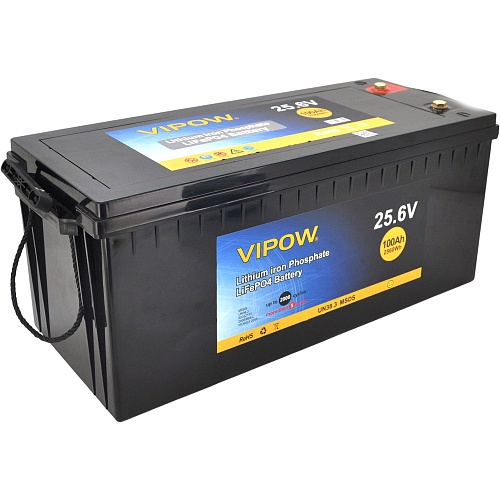 Аккумулятор Vipow LiFePO4 24V (25.6V/100Ah/2560Wh) (LiFePO4256-100/80)