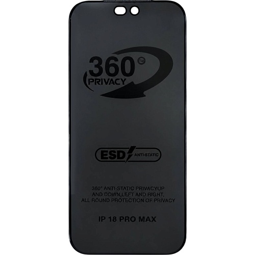 Защитное стекло DK 360° Privacy Anti-Static Glass для Apple iPhone 18 Pro Max Black