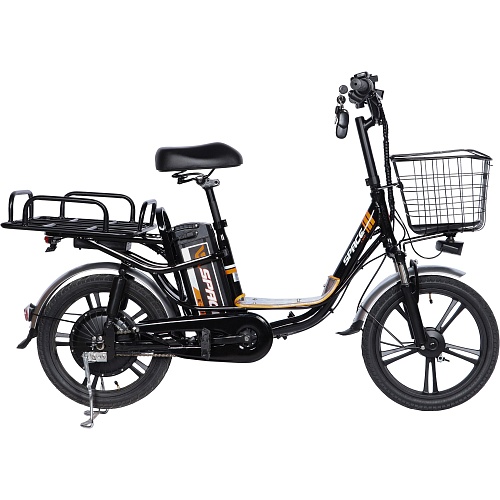 Электровелосипед Space eELDORADO 18" 2025 10Аh Black-orange (ELB-SP-18-004)
