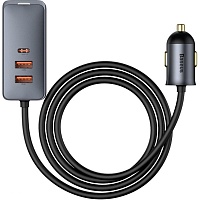 Автомобильное зарядное устройство Baseus Share Together PPS 2U+2C Gray (CCBT-A0G)