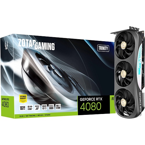 Відеокарта Zotac Gaming GeForce RTX 4080 16GB Trinity (ZT-D40810D-10P) - придбати в Дніпрі, Україні: ціна, характеристики | інтернет-магазин TOUCH