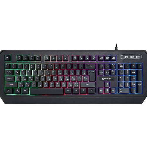 Клавиатура REAL-EL Comfort 7001 Backlit Black (EL123100035)