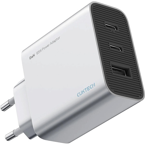 Сетевое зарядное устройство CUKTECH 65W GaN 2C1A Grey (AD653CEU)