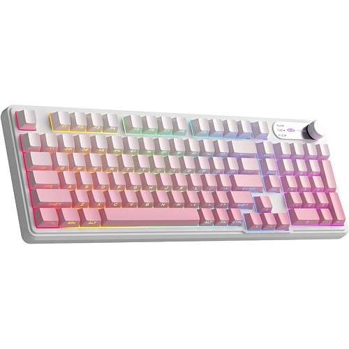 Клавиатура MageGee GK960 RGB White/Pink (6971969729049)