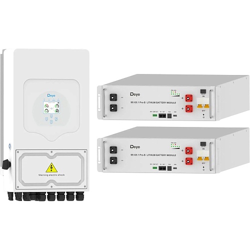 Система хранения энергии Deye SUN-3.6K-SG05LP1-EU-AM2-P 3.6kW + 2 АКБ SE-G5.1 Pro-B 10.2kWh (51.2V/100Ah/5120Wh)