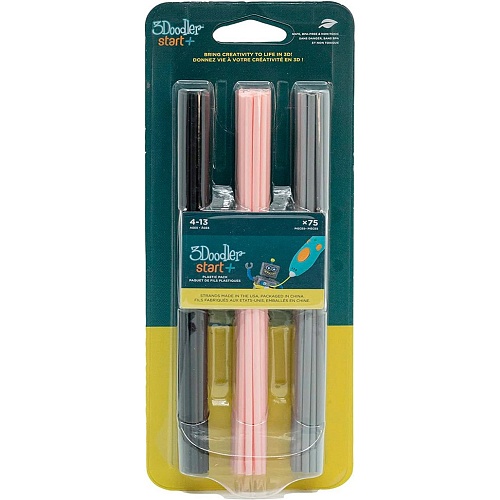 Набор стержней для 3D-ручки 3Doodler Start 75 шт Черный/Розовый/Серый (3DS-ECO-MIX3-75)