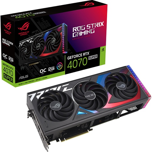 Видеокарта Asus ROG Strix GeForce RTX 4070 SUPER 12GB OC (ROG-STRIX-RTX4070S-O12G-GAMING) EU