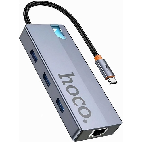 USB-хаб Hoco HB51 Wow 6-in-1 Deep Space Gray
