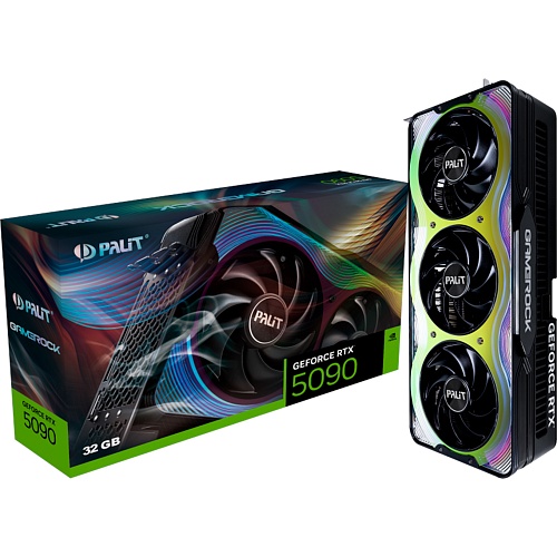 Відеокарта Palit GeForce RTX 5090 GameRock 32GB (NE75090019R5-GB2020G) EU - придбати в Дніпрі, Україні: ціна, характеристики | інтернет-магазин TOUCH