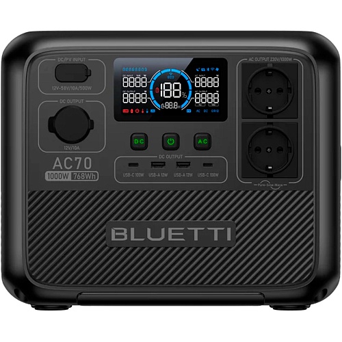 Зарядна станція BLUETTI AC70 1000W - придбати в Дніпрі, Україні: ціна, характеристики | інтернет-магазин TOUCH