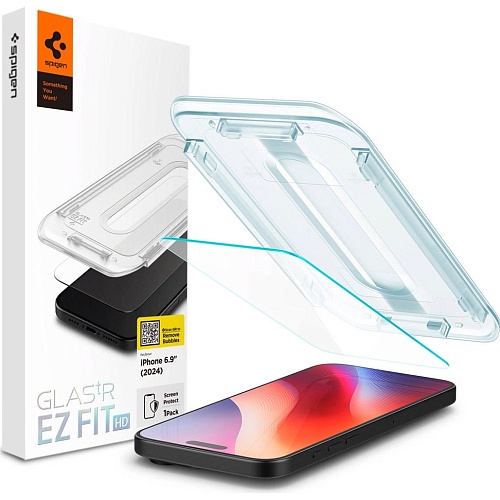 Защитное стекло Spigen EZ Fit HD Glas.tR для Apple iPhone 16 Pro Max Crystal Clear (AGL07914) 1-Pack