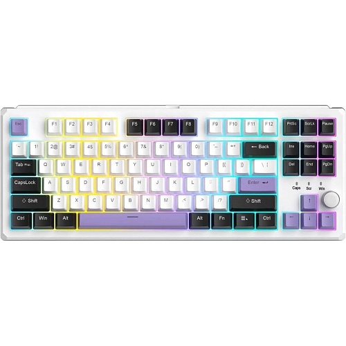 Клавиатура MageGee SKY 87 RGB Wireless Ivory White Switch Ice Purple (6971969728486-UA)