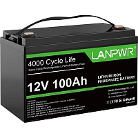 Акумулятор LANPWR LiFePO4 12V (12V/100Ah/1200Wh) (LANPWR-12-100-BT) - придбати в Дніпрі, Україні: ціна, характеристики | інтернет-магазин TOUCH