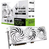 Видеокарта Asus TUF Gaming GeForce RTX 5070 Ti OC BTF White 16GB (TUF-RTX5070TI-O16G-BTF-WHITE) EU