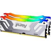Модуль памяти DDR5 CUDIMM Kingston FURY Renegade RGB 2x24GB 8800MHz White/Silver (KF588CU42RWAK2-48)