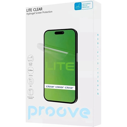Гидрогелевая защитная пленка Proove Hydrogel Screen Protection LITE Size S Clear (GGLT11400150)