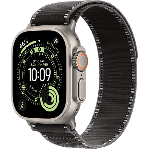 Смарт-часы Apple Watch Ultra 3 49mm Natural Titanium Case with Black/Charcoal Trail Loop M/L (MFT94)