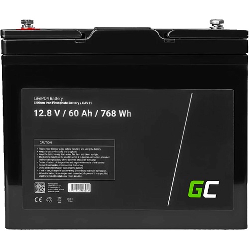 Аккумулятор Green Cell LiFePO4 12V (12.8V/60Ah/768Wh) (CAV11)