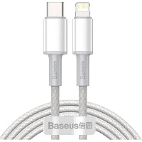 Кабель Baseus High Density Braided USB-C to Lightning 2m White (CATLGD-A02) - придбати в Дніпрі, Україні: ціна, характеристики | інтернет-магазин TOUCH