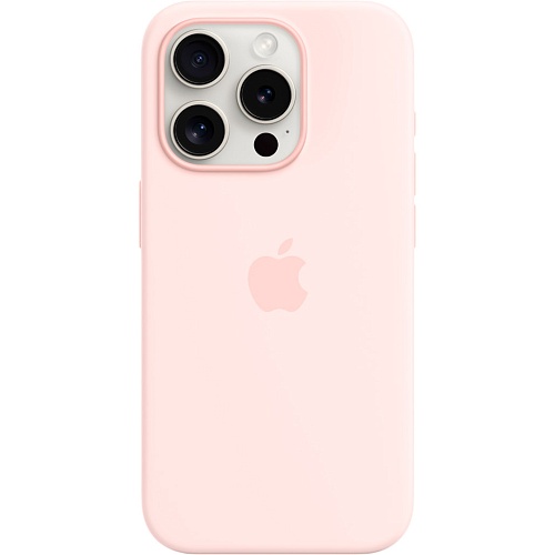 Чехол Silicone Case with MagSafe для Apple iPhone 15 Pro Light Pink AAA