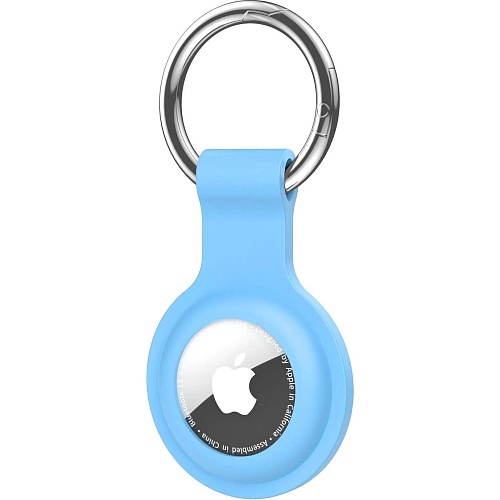 Чехол для поисковой метки Apple AirTag Silicone Key Ring Fluorescent Blue HC