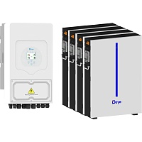 Система хранения энергии Deye SUN-5K-SG03 5kW + 4 АКБ RW-M6.1-B 24.5kWh (51.2V/120Ah/6144Wh)
