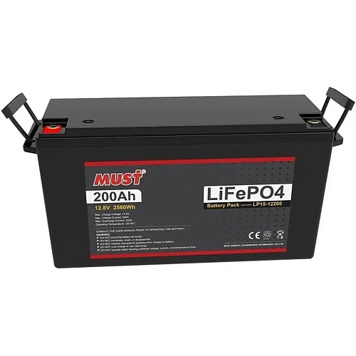 Аккумулятор Must LiFePO4 12V (12.8V/200Ah/2 560Wh) (LP15-12200)