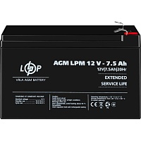 Аккумулятор LogicPower AGM 12V (12V/7.5Ah/90Wh) (3864)