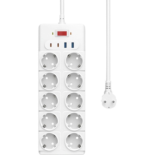 Сетевой фильтр WiWU Wi-S008 20W GaN EU 2m White (6977703656268)
