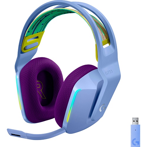 Игровые наушники Logitech G733 Lightspeed Wireless RGB Lilac (981-000890) Уценка