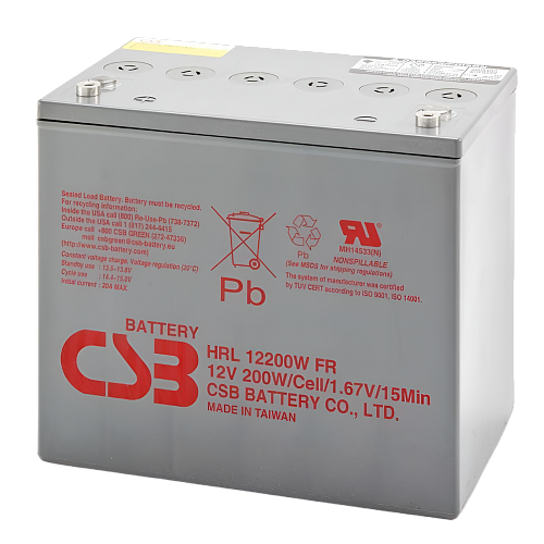 Аккумулятор CSB AGM 12V (12V/52Ah/624Wh) (HRL12200WFR)