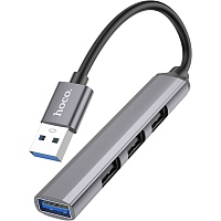 USB-хаб Hoco HB26 4-in-1 Metal Gray (6931474765468) - придбати в Дніпрі, Україні: ціна, характеристики | інтернет-магазин TOUCH