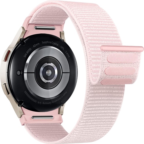 Ремешок ArmorStandart Nylon Band для Samsung Galaxy Watch 7/FE/6/6 Classic/5/5 Pro/4/4 Classic Light Pink (ARM86851)