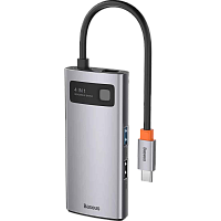 USB-хаб Baseus Metal Gleam Series 4-in-1 Multifunctional Type-C Hub Docking Station Gray (CAHUB-CY0G) - придбати в Дніпрі, Україні: ціна, характеристики | інтернет-магазин TOUCH