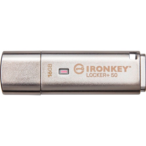 USB флеш-накопитель Kingston IronKey Locker Plus 50 16GB USB-A 3.2 Gen 1 Silver (IKLP50/16GB)