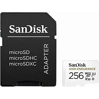 Карта памяти SanDisk microSDXC 256GB UHS-I High Endurance U3 V30 R-100MB/s + SD Adapter (SDSQQNR-256G-GN6IA)