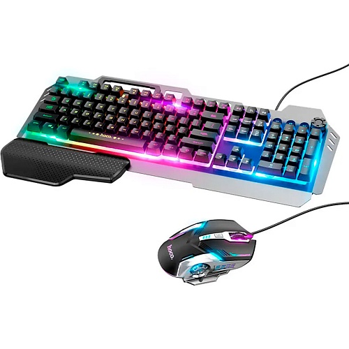 Комплект (клавиатура + мышь) Hoco GM12 Light and shadow (Black)