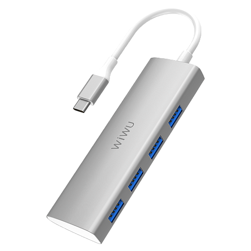 USB-хаб WiWU Alpha A440 (Silver) - придбати в Дніпрі, Україні: ціна, характеристики | інтернет-магазин TOUCH
