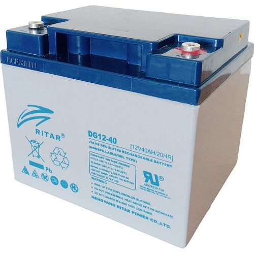 Аккумулятор Ritar GEL 12V (12V/40Ah/480Wh) (DG12-40) 